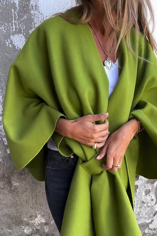 EB | lässige V-Ausschnitt Stola Cape Jacke