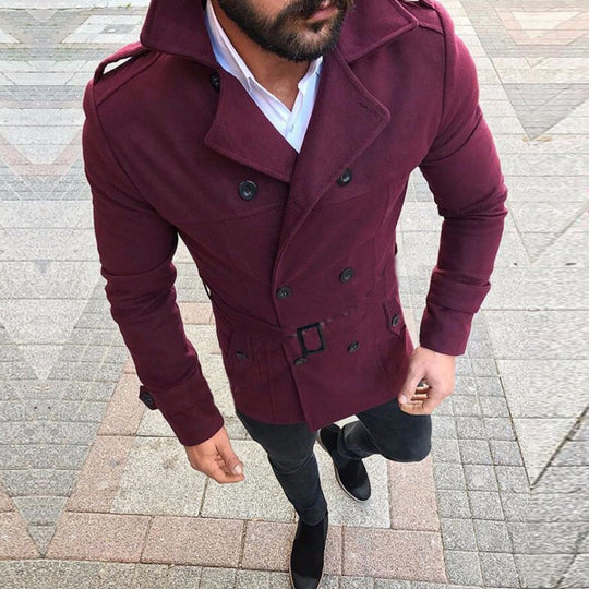 Herren stylischer, taillierter Designermantel EB