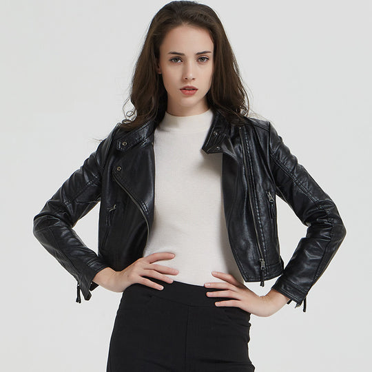 Damen elegante Bikerjacke aus hochwertigem EB