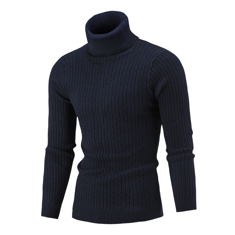 Herren Rollkragenpullover aus hochwertiger Strickware mit strukturiertem Design EB