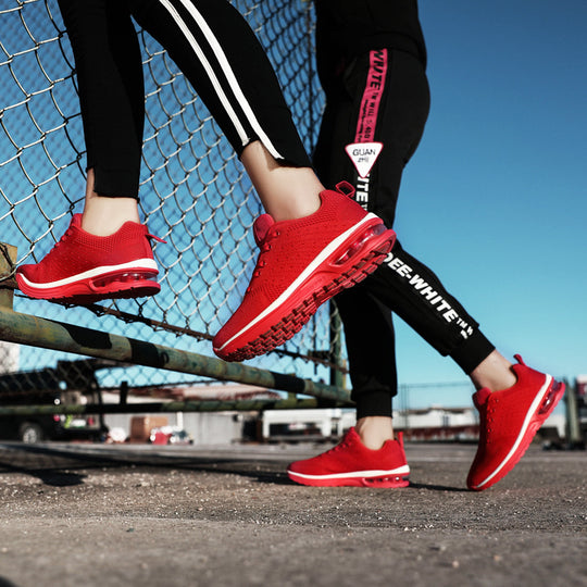 Damen nan atmungsaktiver Strick-Alltags-Sneaker mit integrierter Luftfeder-Zwischensohle und flexibler Profilsohle EB