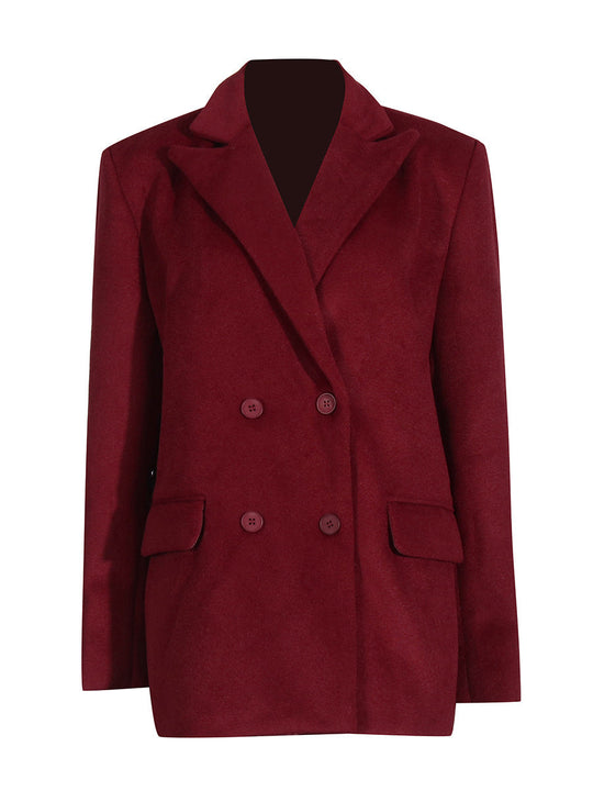 EB | Warme Damen Wolljacke mit Gürtel und Kurzer Passform