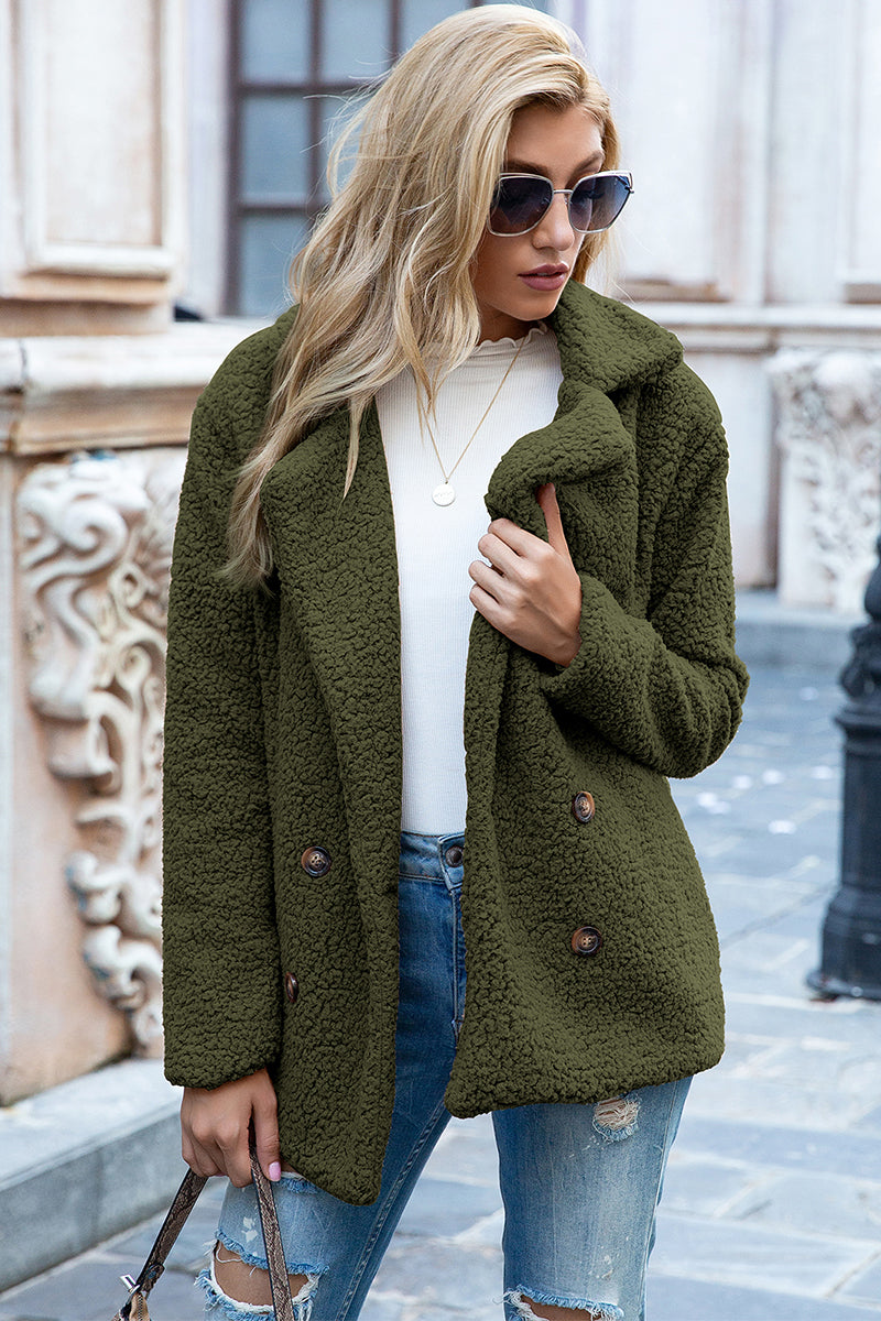 EB | Full Size Reverskragen Sherpa Mantel