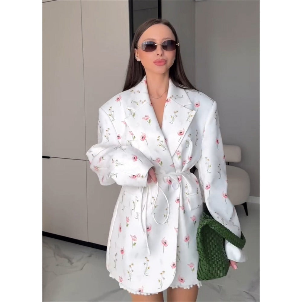 EB | mit Blumenprint Und Gürtel für Damen