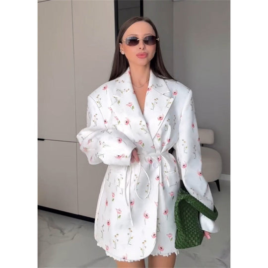 EB | mit Blumenprint Und Gürtel für Damen