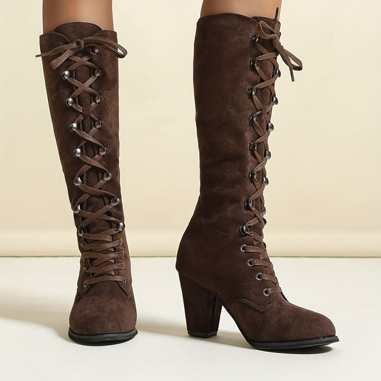 EB – kniehohe, bequeme lange Winterstiefel für Damen