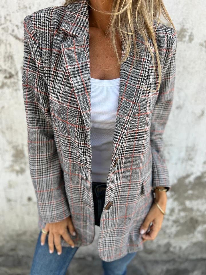 EB | Stilvolle Damen Winter Kariert Blazer