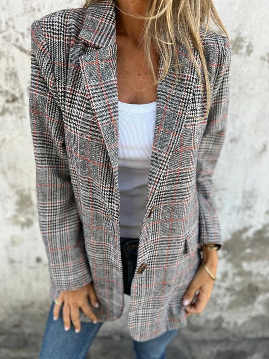 EB | Stilvolle Damen Winter Kariert Blazer