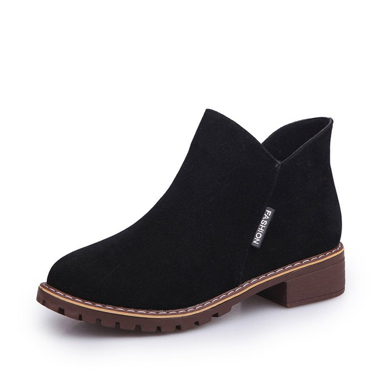 Damen modische Ankle-Stiefel mit rutschfester Sohle und bequemer Innenausstattung EB