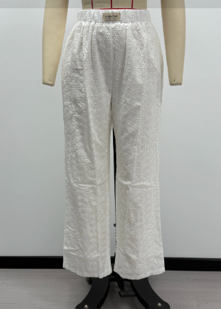 EB | Loose fit Gestreift Elastisch Taille Hose