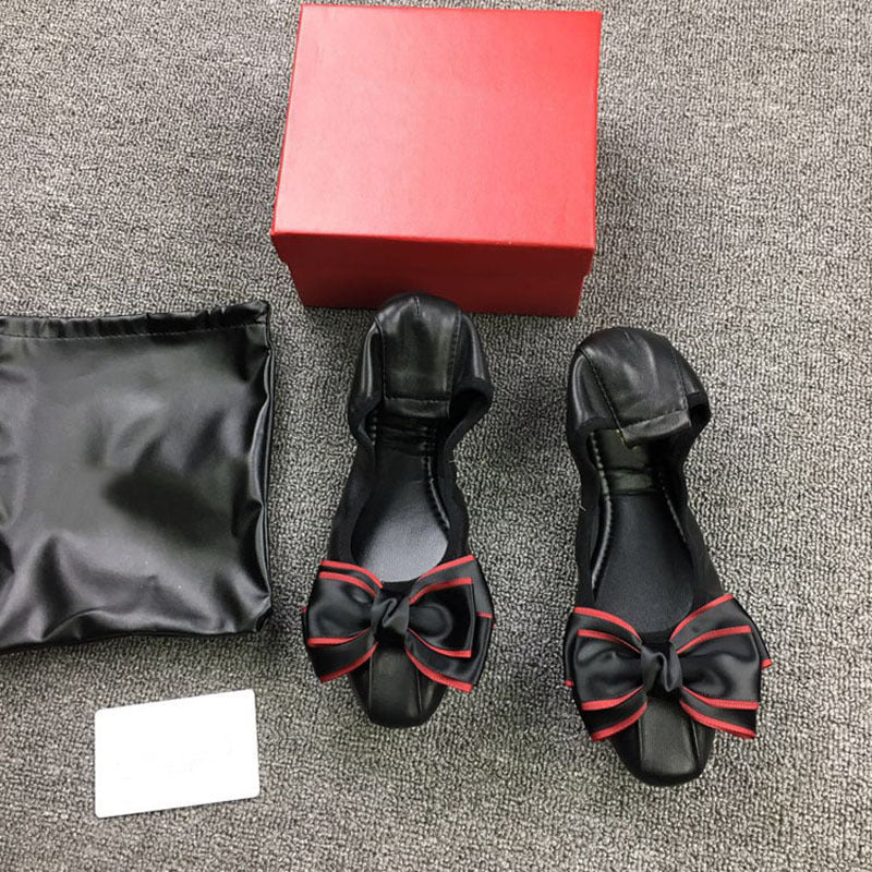 Damen Elegante Ballerinas mit modischer Schleifen-Applikation EB