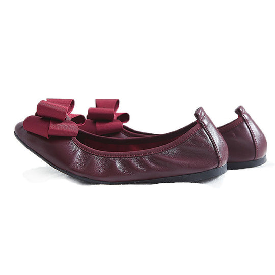Damen Elegante Ballerinas mit modischer Schleifen-Applikation EB