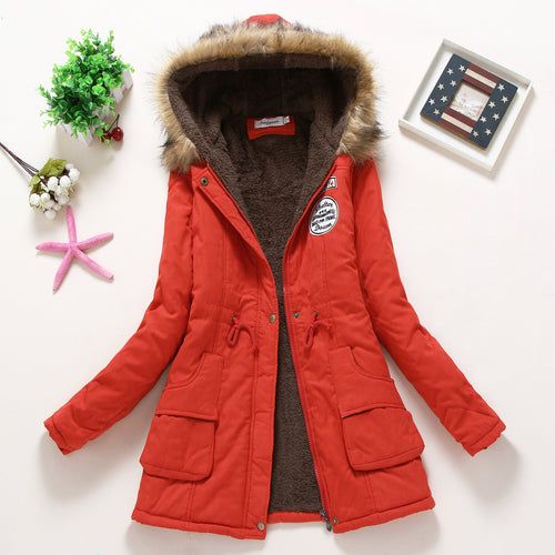 Damen gefütterte Übergangsjacke mit Kapuze und Teddyfutter EB