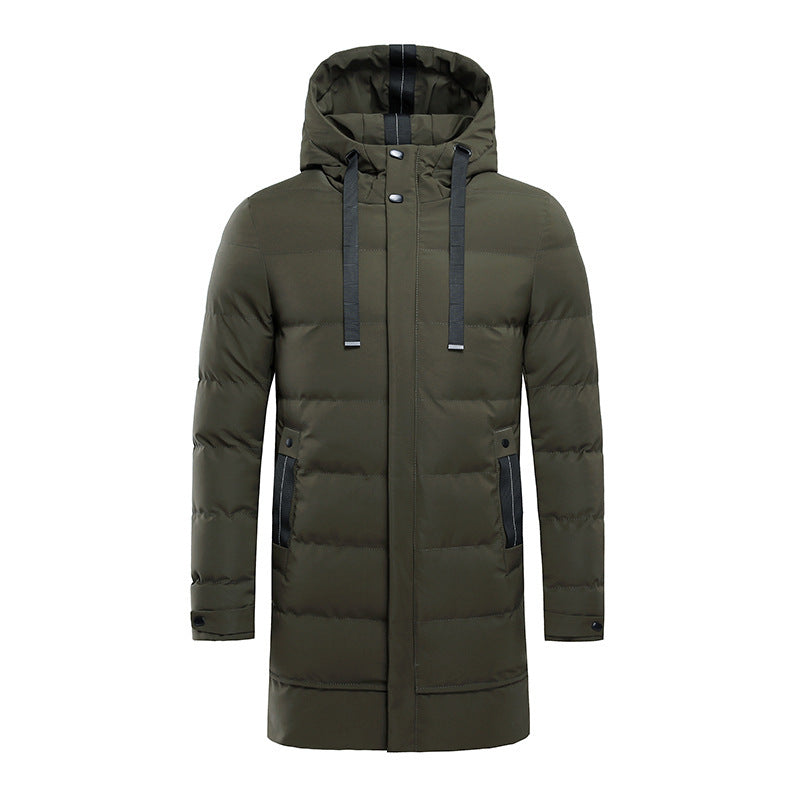 Herren isolierte Outdoor-Jacke mit verstellbarer Kapuze und funktionalen Taschen EB