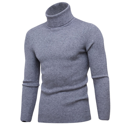Herren eleganter Rollkragenpullover aus weichem Strick EB