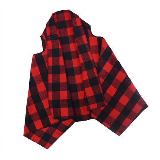 Damen Üppiger karierten Poncho EB