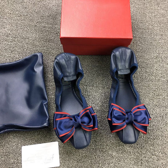 Damen Elegante Ballerinas mit modischer Schleifen-Applikation EB