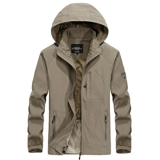 EB | Wasserdichte Outdoor Herrenjacke mit Abnehmbarem Kapuzenverband