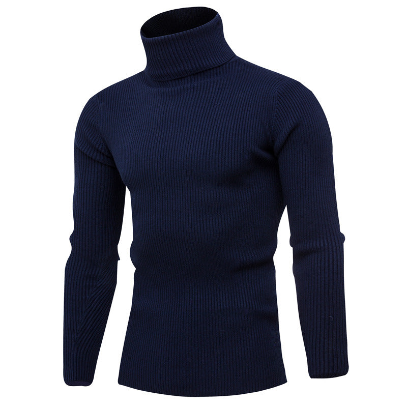 Herren eleganter Rollkragenpullover aus weichem Strick EB