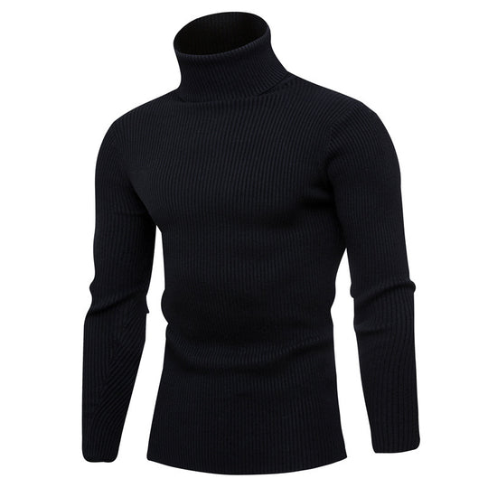 Herren eleganter Rollkragenpullover aus weichem Strick EB