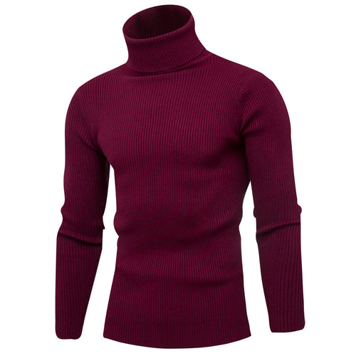 Herren eleganter Rollkragenpullover aus weichem Strick EB