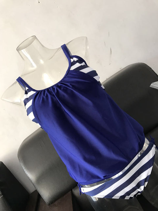Damen Tankini mit verstellbaren Trägern und Übergroßem Schnitt EB