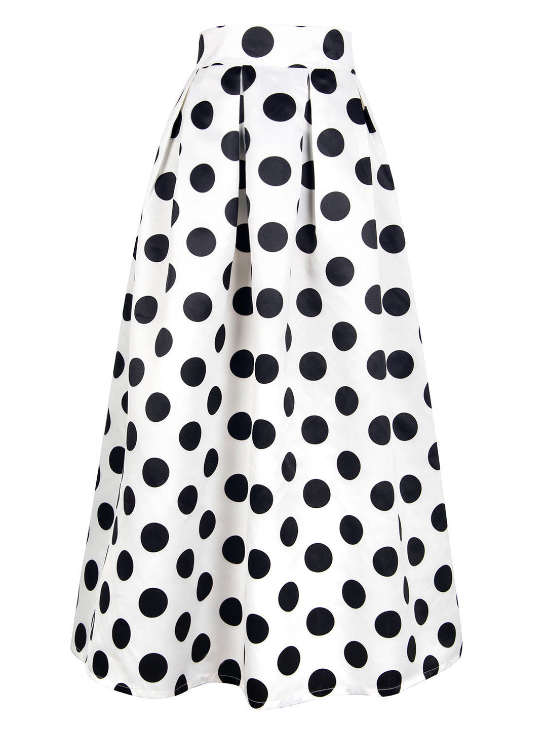 Damen Tellerrock mit großflächigem Polka-Dot-Muster EB