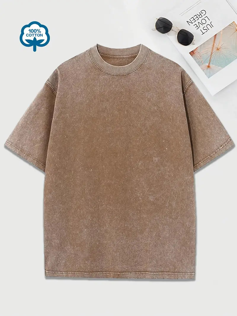 EB | Baumwoll-T-Shirt mit Rundhalsausschnitt