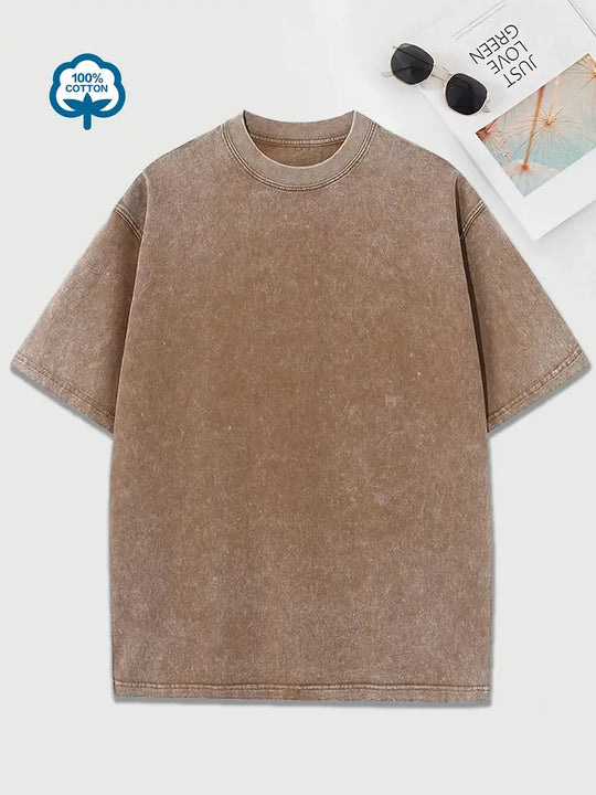 EB | Baumwoll-T-Shirt mit Rundhalsausschnitt