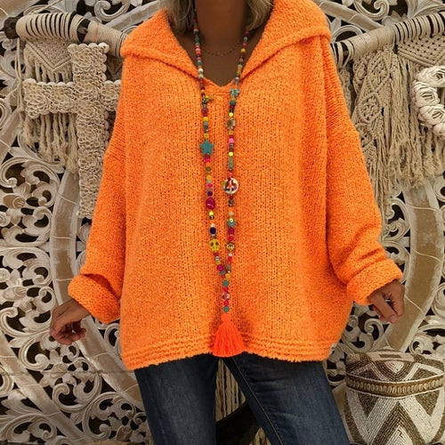 Damen Großer Kapuzenpullover mit kuscheligem Material EB