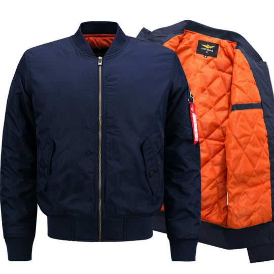 Men's  slim-profile insulated commuter bomber with low-profile sleeve zip pocket and snap-flap hand pockets EB