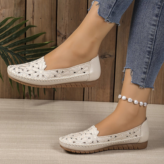 Blumige perforierte Loafer EB EB