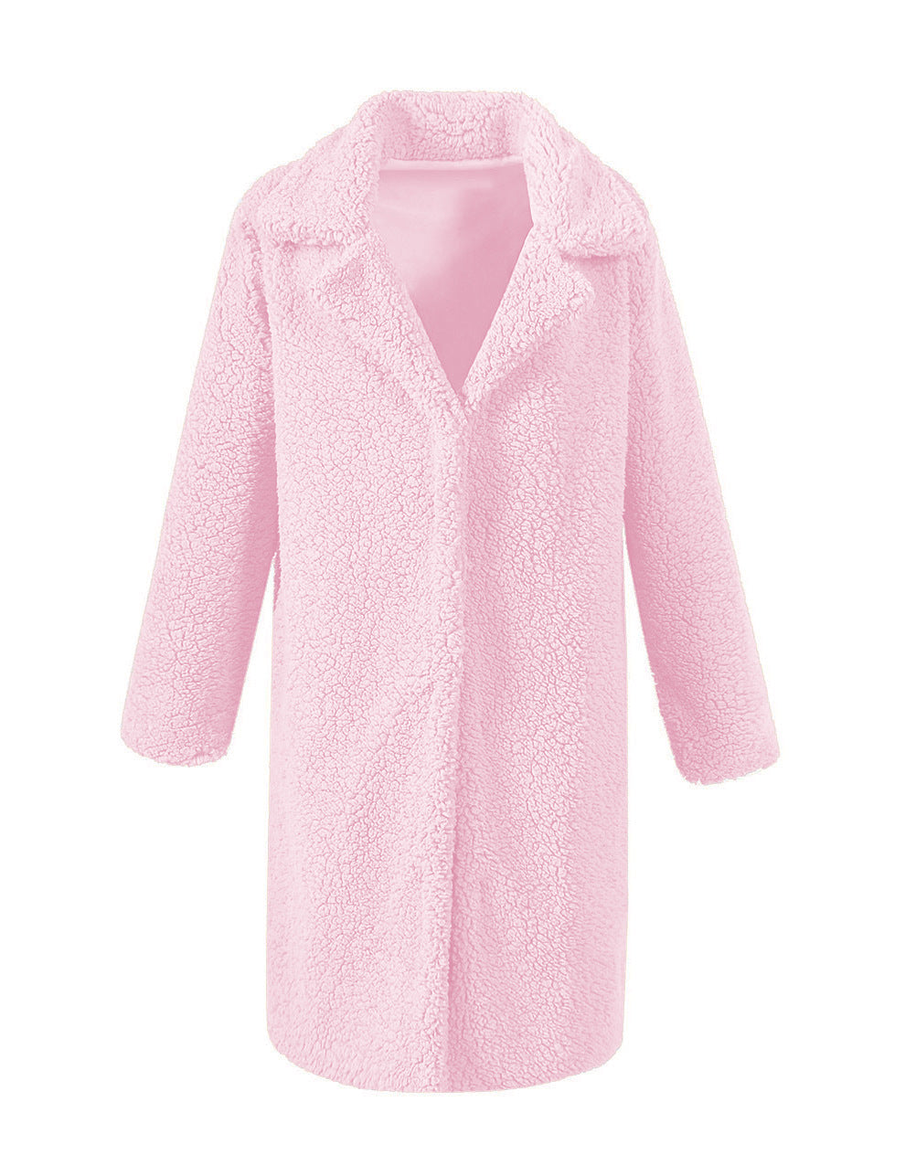 Damen Flauschiger Langmantel mit oversized Schnitt EB