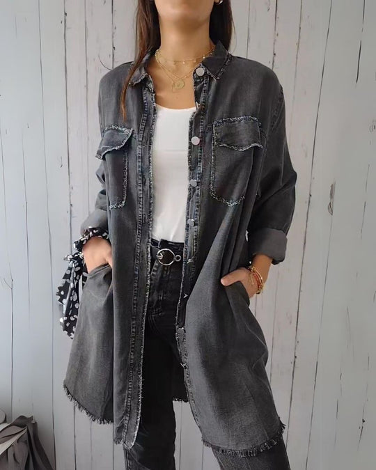 EB | Bequemes Denim Overhemdjacke
