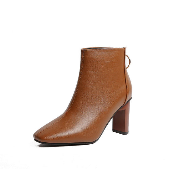 Elegante Casual-Lederstiefeletten für Damen EB