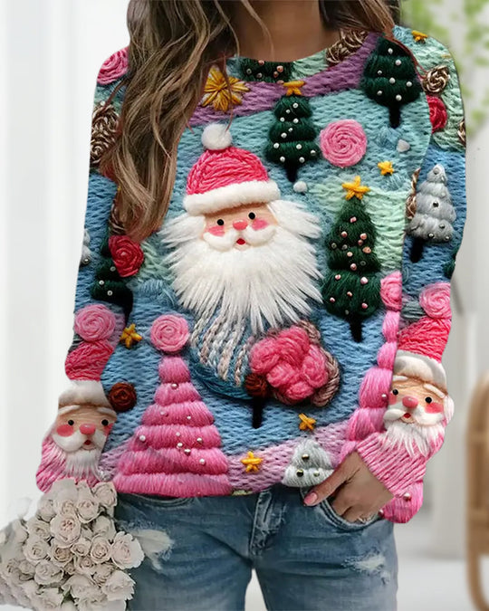 EB | Weihnachtsbaum und Weihnachtsmann Drucken