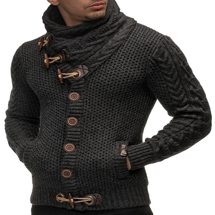 Herren Strickjacke mit asymmetrischem Kragen EB