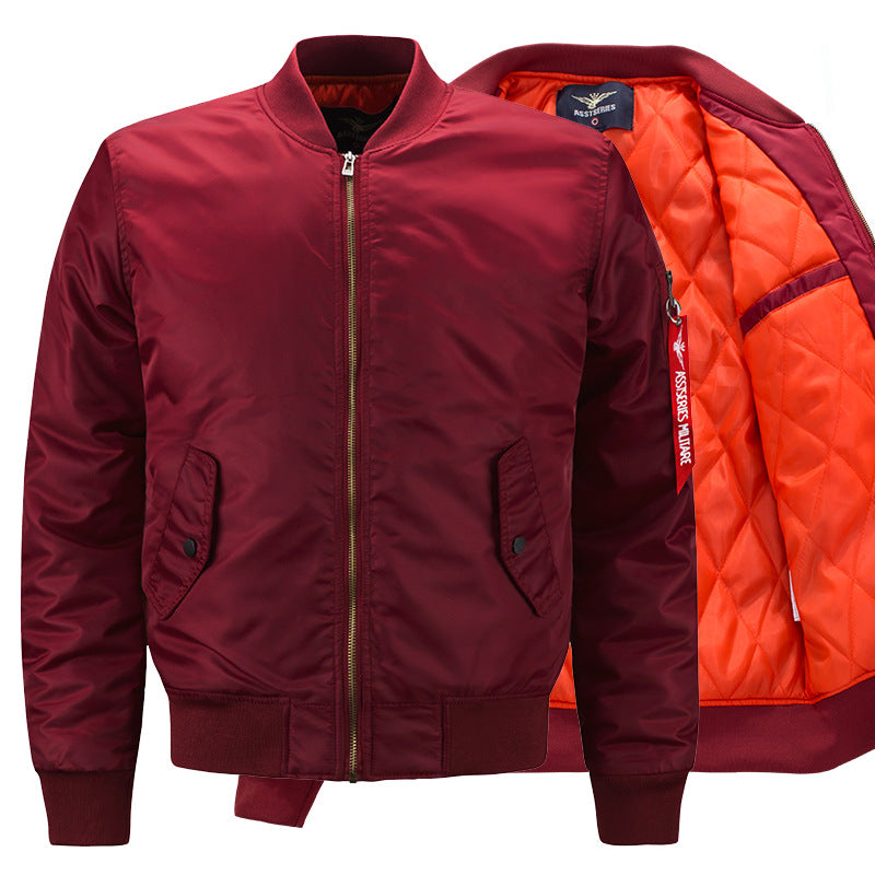 Men's  slim-profile insulated commuter bomber with low-profile sleeve zip pocket and snap-flap hand pockets EB