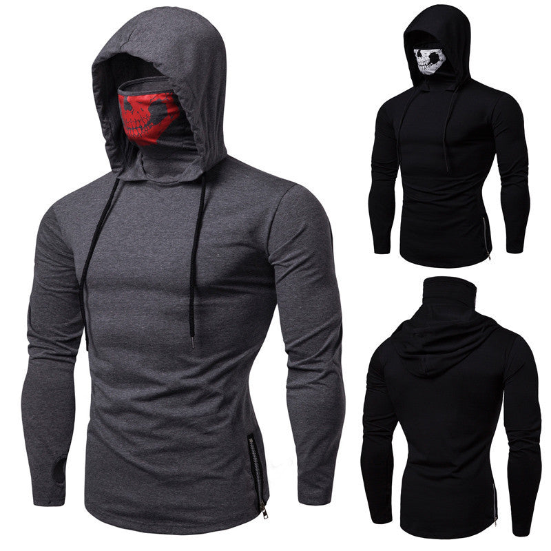 Herren Kapuzenpullover mit kreativem Totenkopf-Design EB