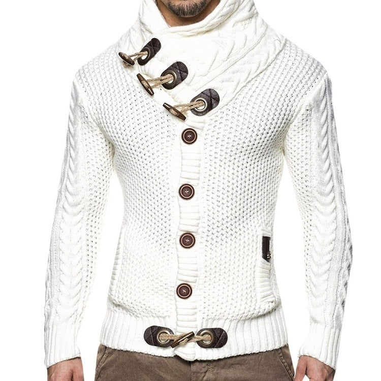 Herren Strickjacke mit asymmetrischem Kragen EB