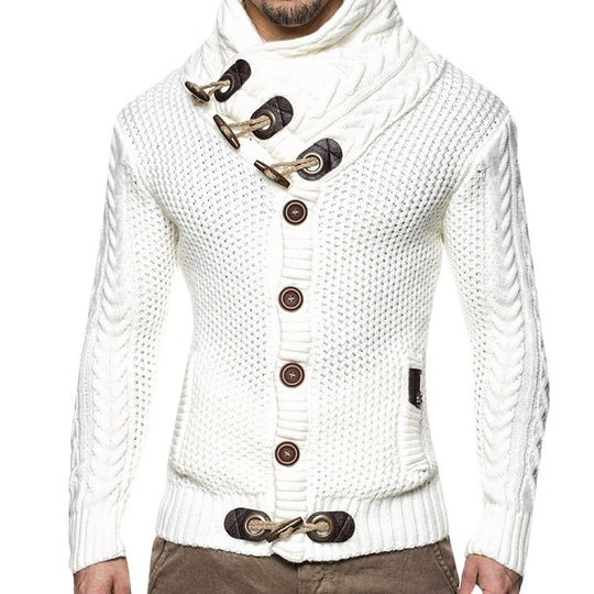 Herren Strickjacke mit asymmetrischem Kragen EB