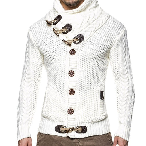 Herren Strickjacke mit asymmetrischem Kragen EB