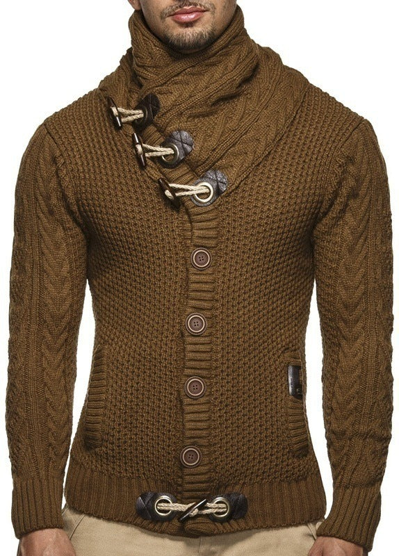 Herren Strickjacke mit asymmetrischem Kragen EB