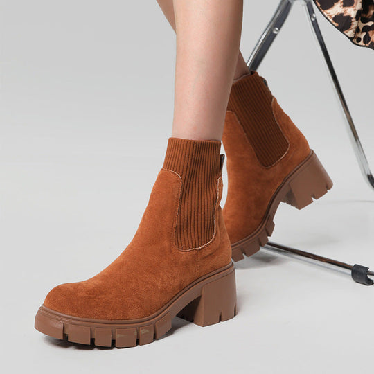 Elegante Wildleder-Winterschuhe für Damen EB