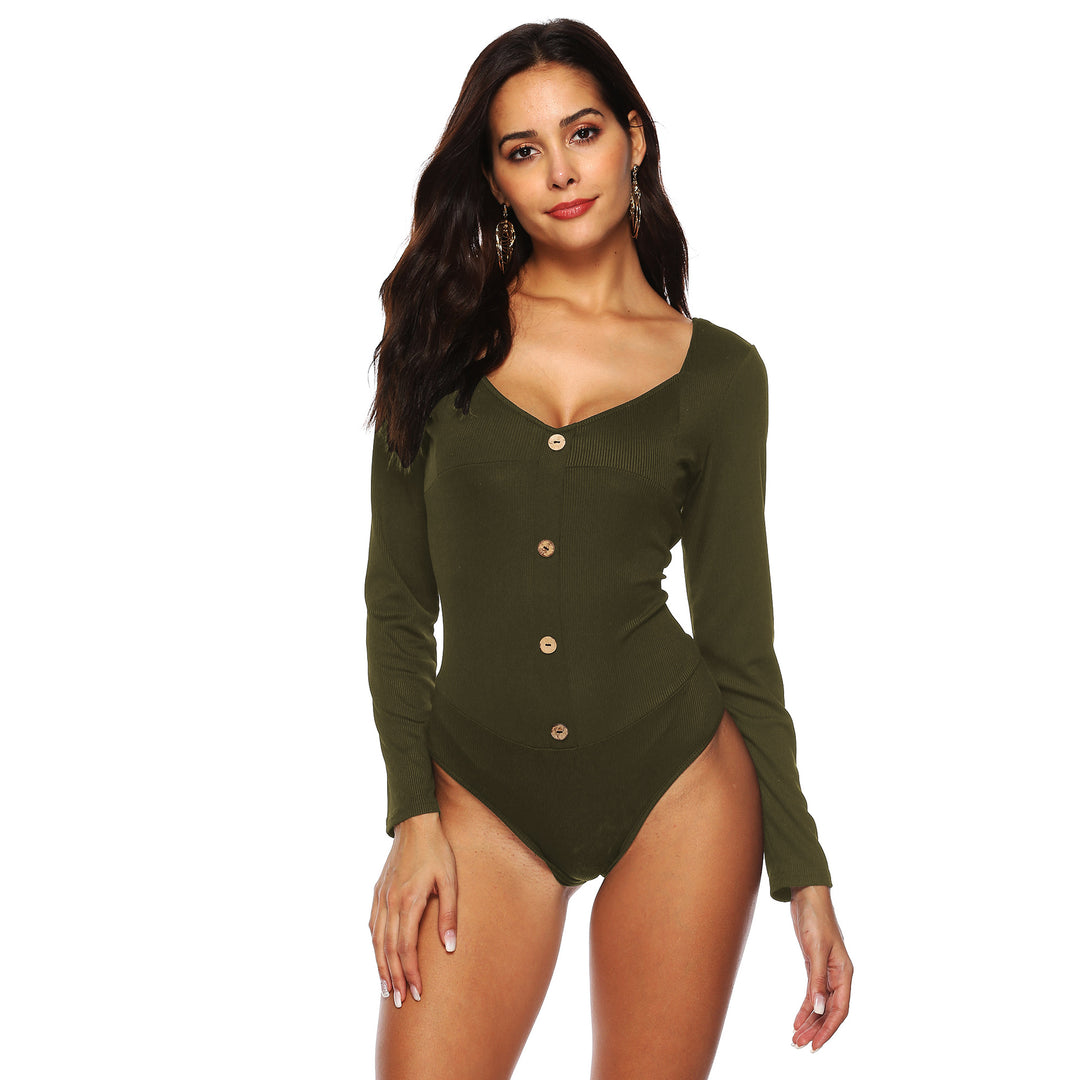 Damen Körperanpassendes Langarm-Body EB