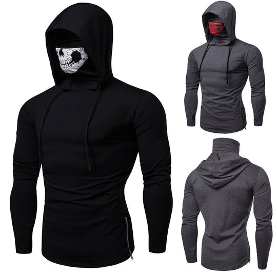 Herren Kapuzenpullover mit kreativem Totenkopf-Design EB
