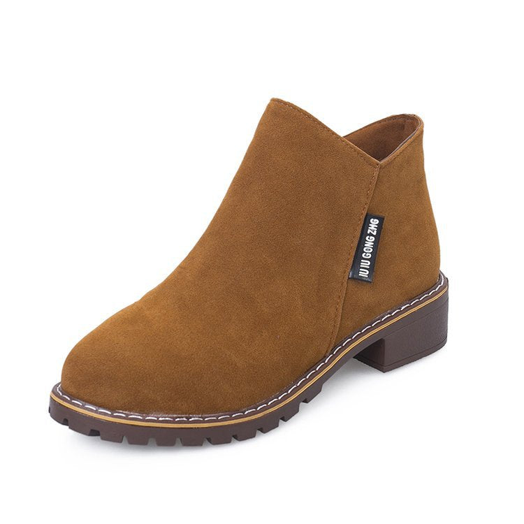 Damen Stiefeletten Wildleder Stil EB