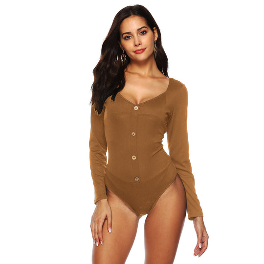 Damen Körperanpassendes Langarm-Body EB