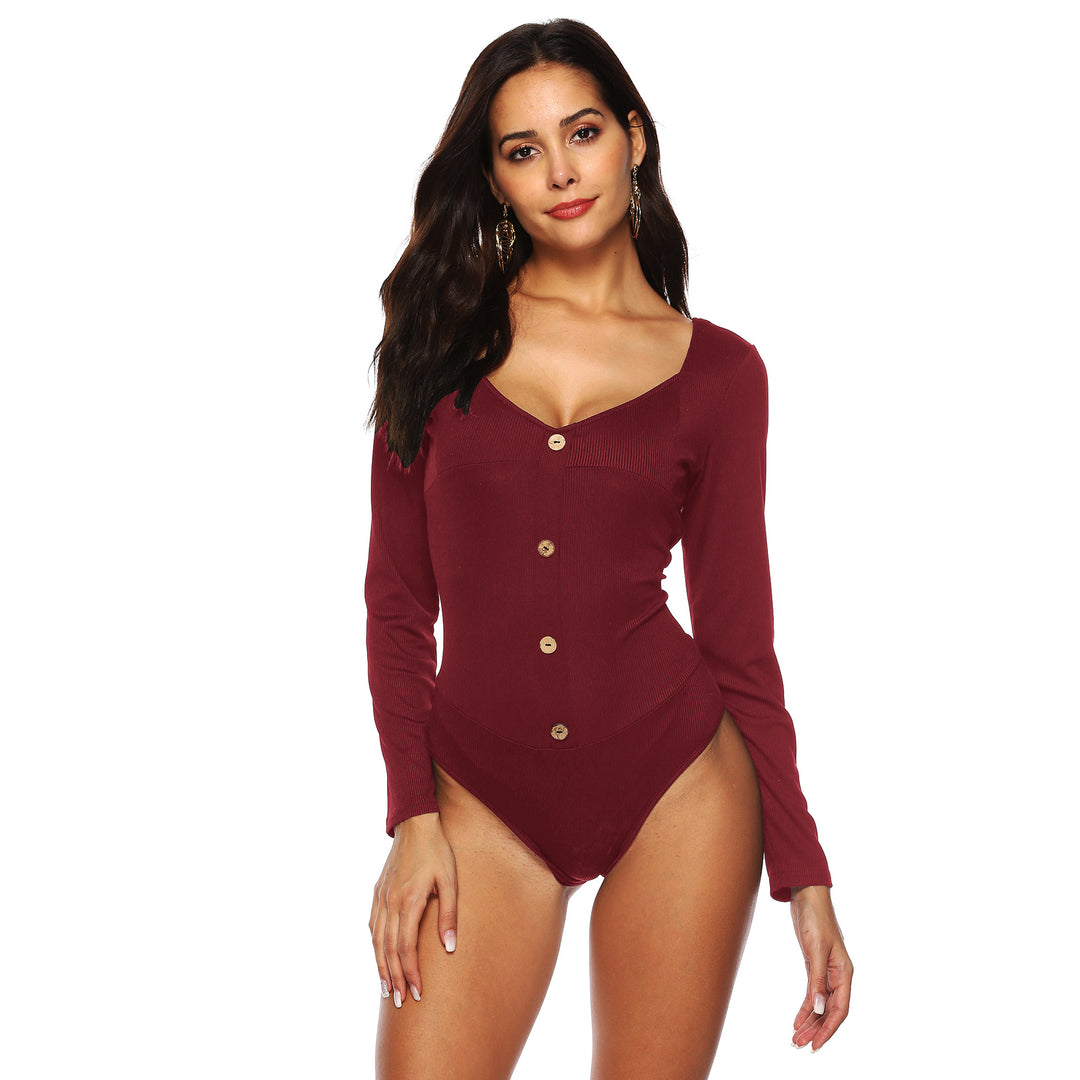 Damen Körperanpassendes Langarm-Body EB