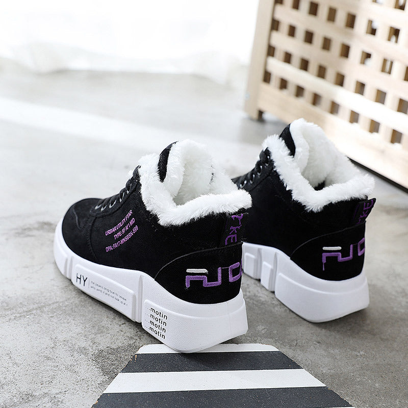 Damen Winterliche High-Top Sneaker mit kuscheligem Innenfutter und rutschfester Sohle EB